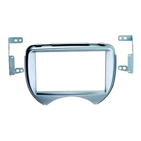 Marco DOBLE DIN Plata | NISSAN Micra 2011 hasta 2014