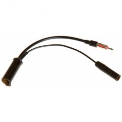 Cable adaptador antena (2 Pins) 1 DIN Hembra 1 - DIN Macho NISSAN