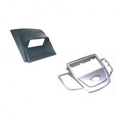 Marco 1DIN 2DIN Plata con Display Gris | FORD Fiesta +2008